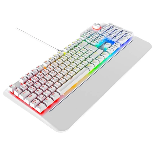 Rampage Hydra R6 Beyaz RED Switch Stormy Beyaz Kulaklık  Makrolu RGB Mouse + Mousepad 4lü OYUNCU SETİ ürün görseli 1