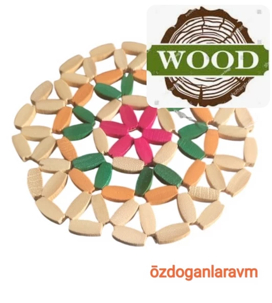 Tree Ahşap Çaydanlık Altlığı-Tencere Tava Altlığı 16x16 ürün görseli 1
