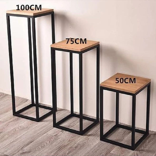Üçlü Sehpa Yan Sehpa Çiçek Sehpası ürün görseli 1