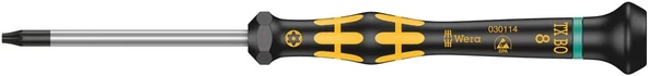 Wera 1567 TORX® BO ESD Kraftform Micro Delikli TORX® Tornavida, TX 8 BO x 60 mm ürün görseli 1