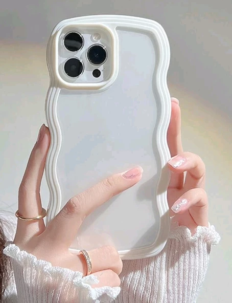 Iphone 14 Pro Max Beyaz Dalgalı Telefon Kabı ürün görseli 1