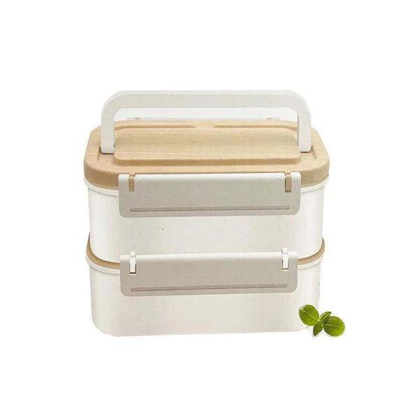Vagonlife Çelik Lunch Box 1600 Ml VGN-015 - BEYAZ ürün görseli 1