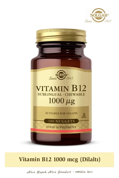 Solgar Vitamin B12 1000 Mcg 100 Dilaltı Tablet ürün görseli 1
