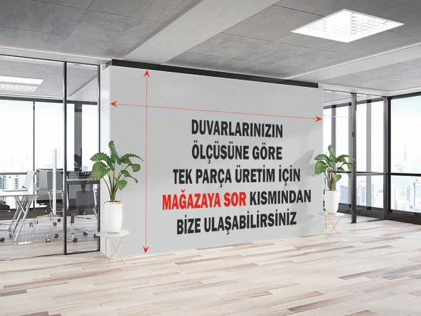 Orman ve Şelale Manzaralı Duvar Kağıdı Baskı - Resim 8
