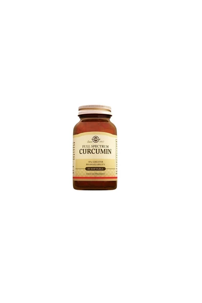 Solgar Full Spectrum Curcumin 30 Softgel Kapsül ürün görseli 1