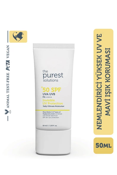 The Purest Solutions Yüksek Koruma ve Nemlendirici Etkili Güneş Koruyucu Krem SPF 50, 50 ml ürün görseli 1