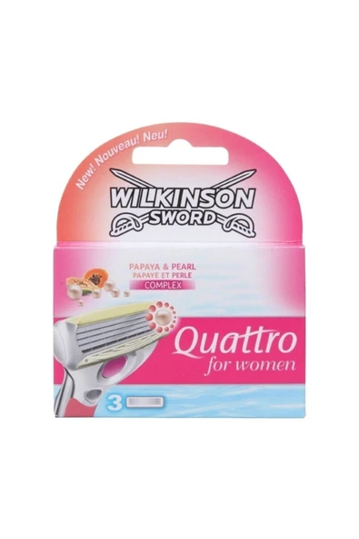Wilkinson Sword Quattro Kadın Yedek Tıraş Bıçağı 3'lü ürün görseli 1