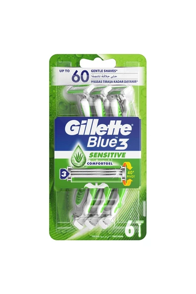 Gillette Blue3 Sensitive Kullan At Tıraş Bıçağı 6'Lı - Resim 2