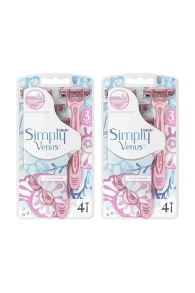 Gillette Venus Kadın Venüs Simply 3 Bıçak 4'lü x 2 Adet ürün görseli 1