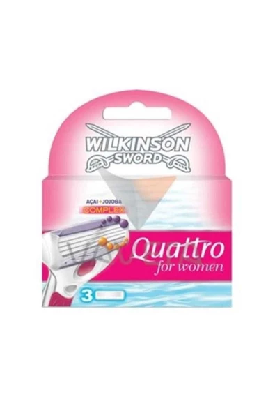 Wilkinson Sword Quattro Kadın Tıraş Bıçağı 3 Yedek ürün görseli 1