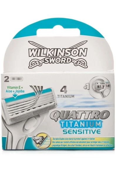 Wilkinson Sword Marka: Quattro Titanium Sensitive Yedek Bıçak 2'li 4027800711406 Kategori: Tıraş Bı ürün görseli 1