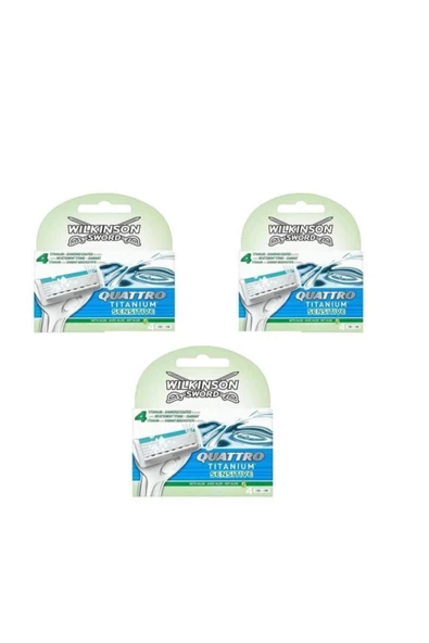 Wilkinson Sword Quattro Titanium Sensıtıve 4 Yedek Kartuş 3 Paket ürün görseli 1