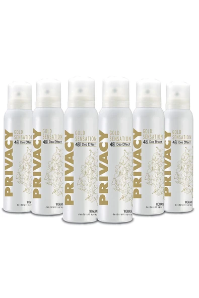 Privacy Gold Women Kadın Deodorant 6x150ml ürün görseli 1