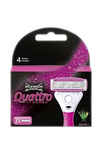 Wilkinson Sword Quattro Kadın Yedek Tıraş Bıçağı 3'lü ürün görseli 1