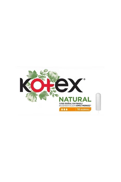 Kotex Tampon Natural Normal 16'lı ürün görseli 1