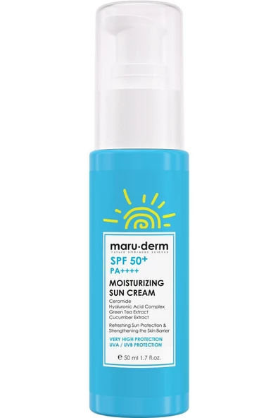 Maru.Derm Güneş Kremi  SPF 50+ Nemlendirici Güneş Kremi 50 ML  Yeni Nesil Kore Filtreleri ürün görseli 1