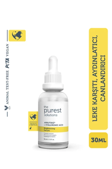 The Purest Solutions Leke Karşıtı Arbutin Cilt Bakım Serumu 30 Ml (arbutin %2 + Hyaluronic Acid) ürün görseli 1