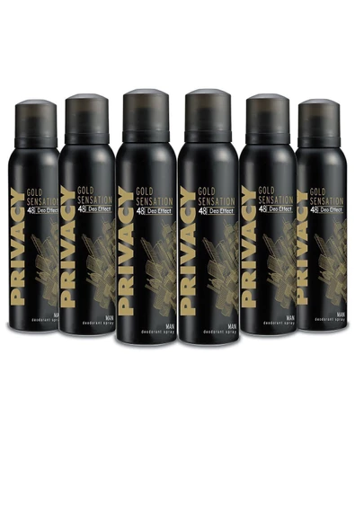 Privacy Gold Men Erkek Deodorant 6x150ml ürün görseli 1