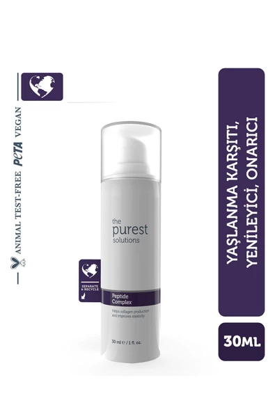 The Purest Solutions Cilt Yenileyici Ve Yaşlanma Karşıtı, Onarıcı Peptit Cilt Bakım Serumu 30 ml (PEPTİDE COMPLEX) ürün görseli 1