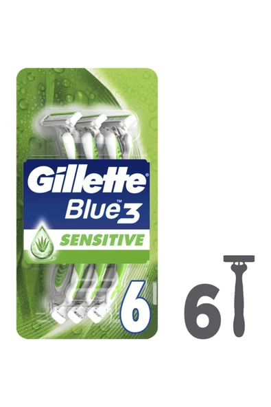 Gillette Blue 3 Sensecare Kullan At Tıraş Bıçağı 6'lı ürün görseli 1