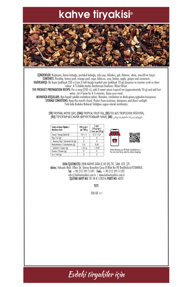 Tropikal Çay 200 gr - Resim 3