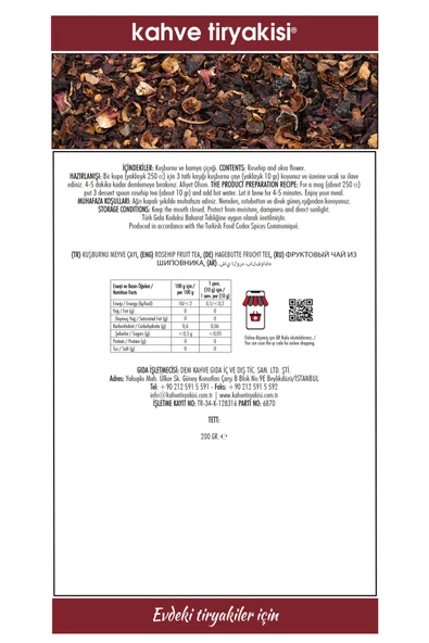 Kuşburnu Çayı 200 Gr - Resim 3
