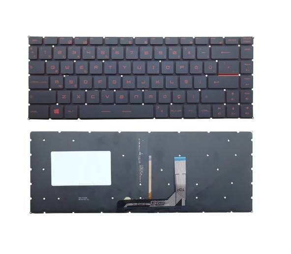 Msi P65 Creator 8RE-082TR Klavye Kırmızı Tuş TR ışıklı ürün görseli 1