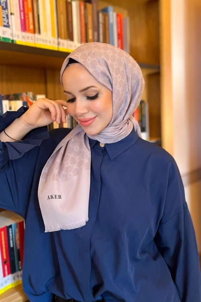 Elegance Monogram Şal - 1090100-991 - Lila ürün görseli 1