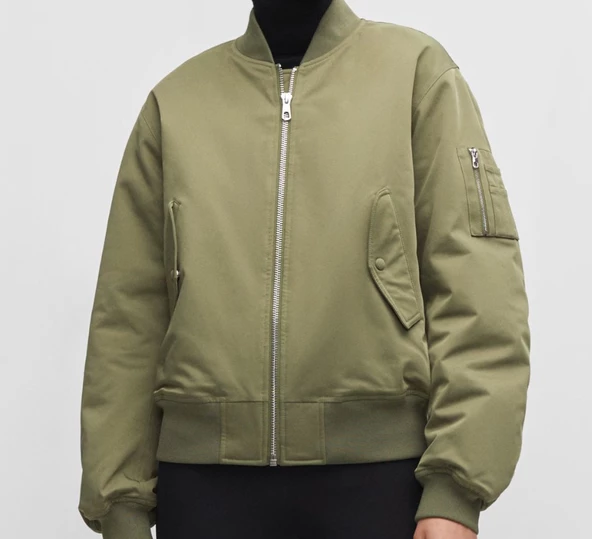 Mango Oversize bomber ceket - Resim 3