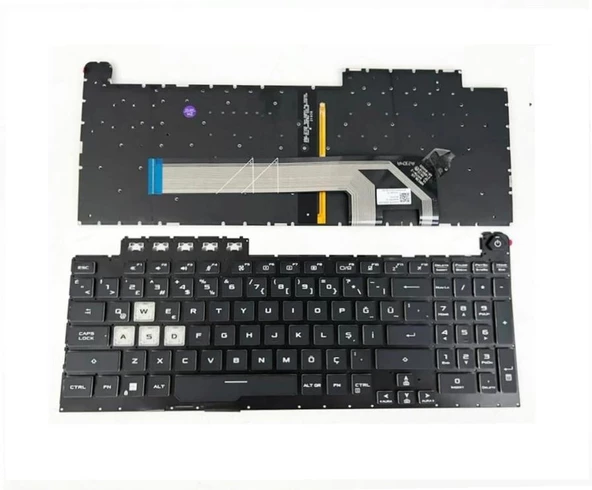 Asus Tuf Gaming F15 FX506 Klavye Tuş Takımı Siyah TR ışıklı ürün görseli 1