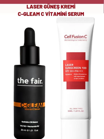 Cell Fusion C Laser Güneş Kremi ve the fair. C Gleam C Vitamini Serum ürün görseli 1