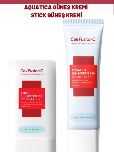 Cell Fusion C Aquatica ve Stick Güneş Kremi Seti ürün görseli 1