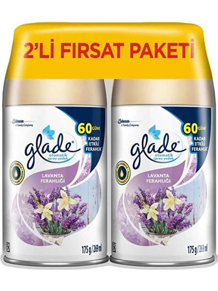 Glade Oda Kokusu Otomatik Sprey Yedek 2'li Paket Lavanta Ferahlığı 269ML (2 Yedek) Kategori Oda Kokusu ürün görseli 1