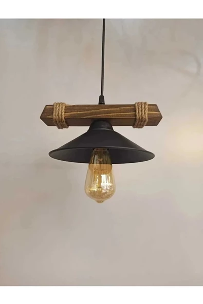 ahşap modern sarkıt avize ürün görseli 1