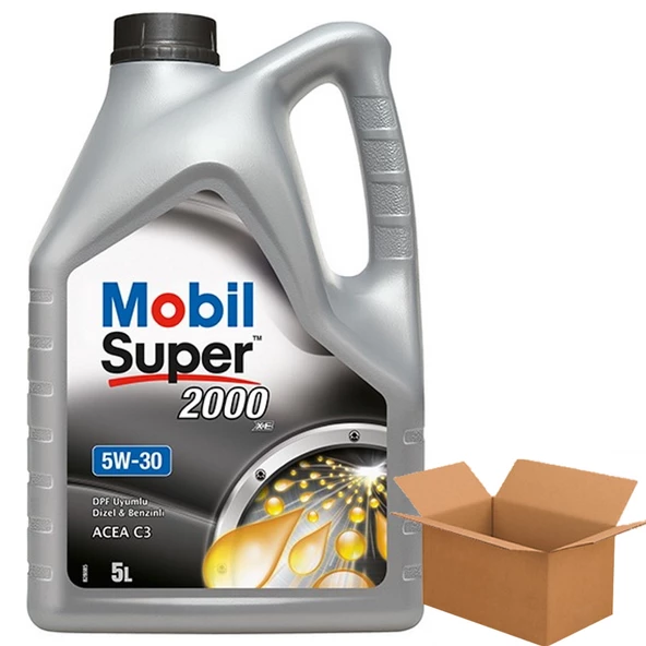 Mobil Super 2000 XE ACEA C3 5W-30 DPF Motor Yağı 4 x 5 Litre ürün görseli 1