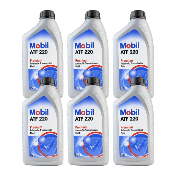 Mobil Atf 220 Kırmızı Şanzıman ve Direksiyon Yağı 6 x 1 Litre ürün görseli 1