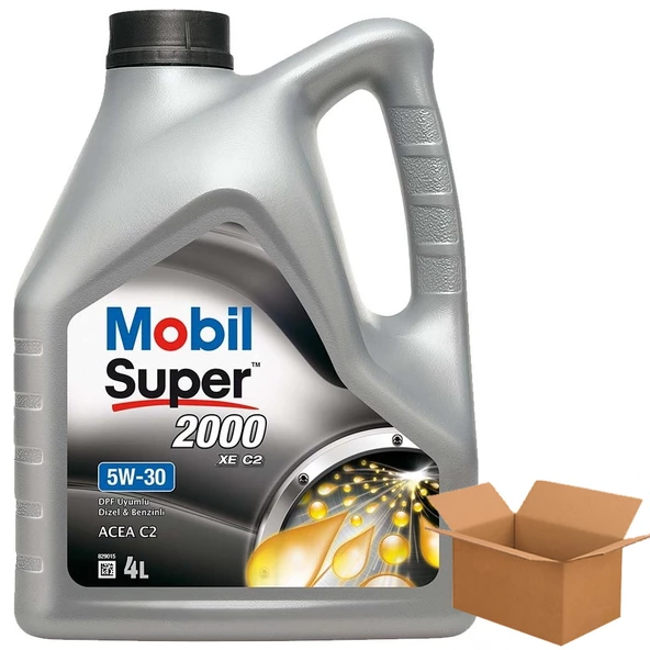 Mobil Super 2000 xE C2 5W-30 Motor Yağı 4 x 4 L ürün görseli 1
