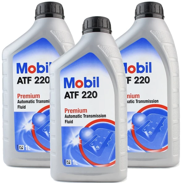 Mobil Atf 220 Kırmızı Şanzıman ve Direksiyon Yağı 3 x 1 Litre ürün görseli 1