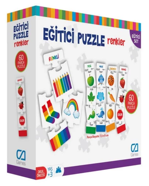 Renkler 60 Parça Eğitici Puzzle 5029 ürün görseli 1