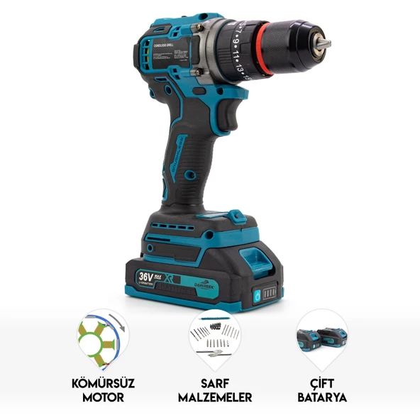 Dawreek 10MM BLUE1 KÖMÜRSÜZ VİDALAMA ürün görseli 1