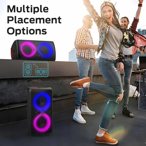 Monster Cycle Plus 2 Mikrofonlu Bluetooth Hoparlör 120W - Resim 4