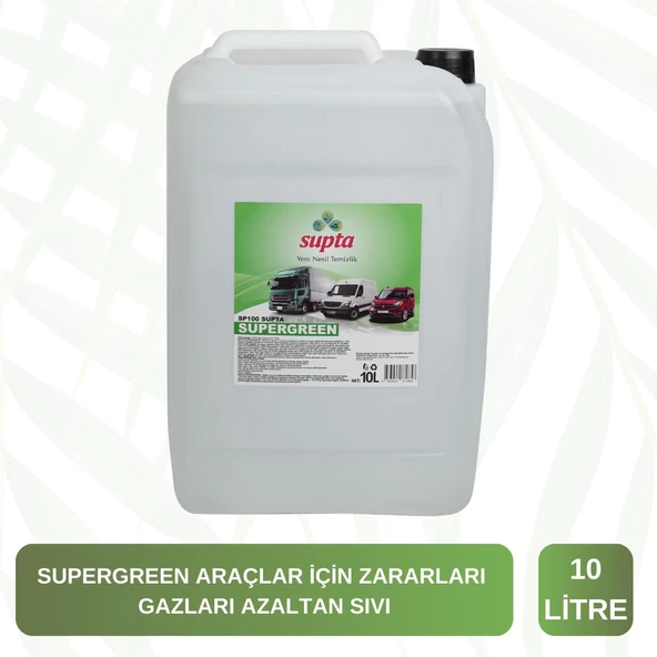 Supta Supergreen Dizel Araçlar Için Emisyon Düşürücü Yakıt Katkısı Euro 4/5/6 10 LT ürün görseli 1