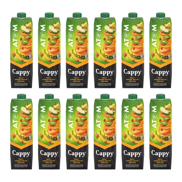 Cappy Atom Meyve Suyu 1 Lt x 12 Adet - Resim 2