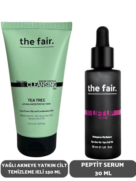 the fair. Yağlı Akneye Yatkın Cilt Temizleme Jeli 150 ml ve Peptit Serum Seti 30 ml ürün görseli 1