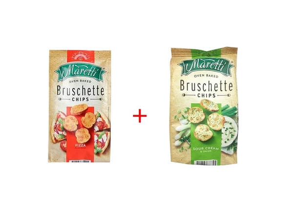 Brushette Chips Pizza + Sour Cream&Onion Aromalı İkili Paket ürün görseli 1
