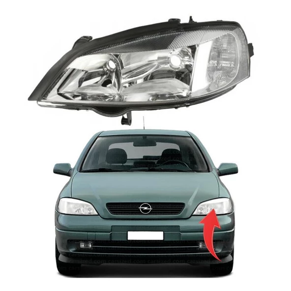 Opel Astra G Sol (Şoför) Far 98/04 Beyaz - Resim 3