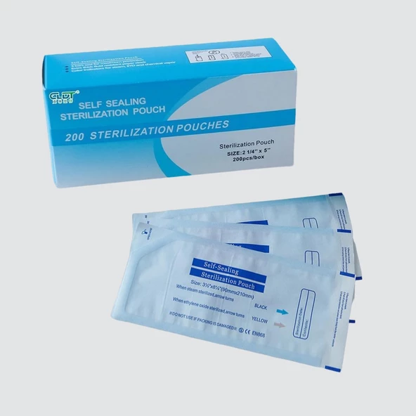 Alet Sterilizasyon Zarfı - Indikatörlü Sterilizasyon Paketi 90X260MM (200 Adet) ürün görseli 1