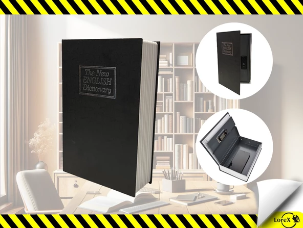 LOREX Kitap Görünümlü şifreli Gizli Kasa Sözlük Kumbara ürün görseli 1