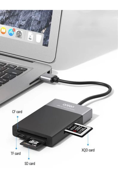 ULTRATEKNO Çoklu XQD Kart Okuyucu 6in1 Fonksiyonlu 3.0 x 2 USB Girişi XQD TF CF SD Card Reader ürün görseli 1