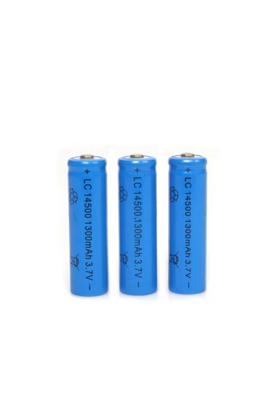 ULTRATEKNO 1300 Mah 3.7 V Şarj Edilebilir Kalem Pil Lc 14500 Şarj Edilebilen Kalem Pil 3'lü ürün görseli 1
